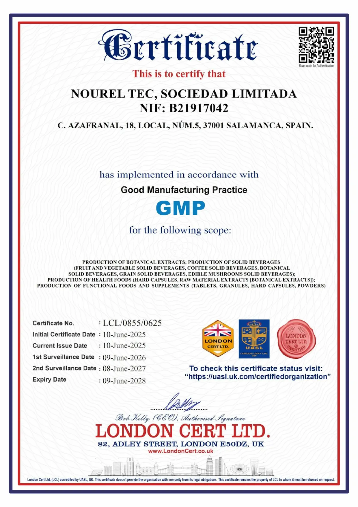 GMP certification